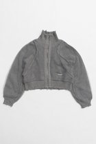 【プランク プロジェクト/PRANK PROJECT】のチュールレイヤードジップアップニット/Tulle Layered Zip-Up Knit GRY(グレー)|ID: prp329100004822881 ipo3291000000035066972