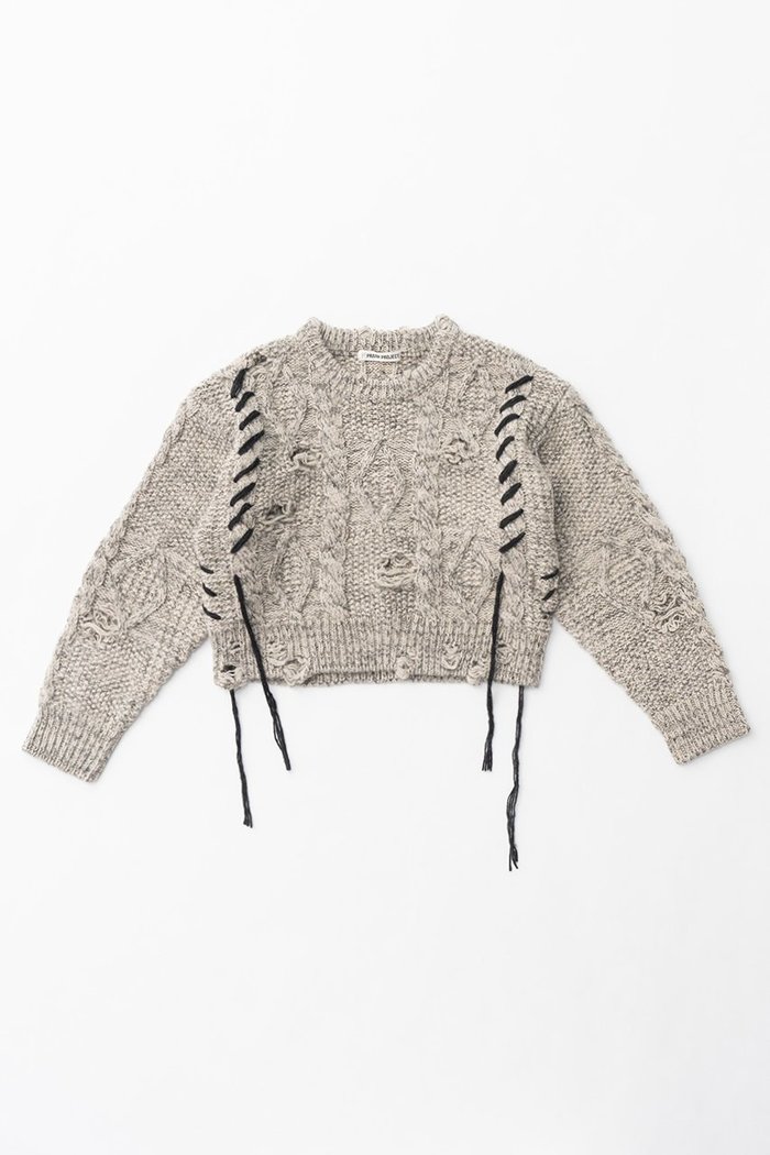 【プランク プロジェクト/PRANK PROJECT】のヴィンテージケーブルショートニット/Vintage Cable Short Knit インテリア・キッズ・メンズ・レディースファッション・服の通販 founy(ファニー) https://founy.com/ ファッション Fashion レディースファッション Fashion for Women トップス・カットソー Cut & Sew Tops ニット Knit Tops & Sweaters カジュアルプルオーバー・ニットトップス Pullovers & Knit Tops / Casual Pullovers ショート Short, Short Length ダメージ Distressed, Destroyed ハンド Hand, Handmade メランジ Melange, Mixed Yarn |ID: prp329100004822895 ipo3291000000035067219