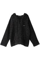 【プランク プロジェクト/PRANK PROJECT】のレースアップスラブフーディニット/Lace Up Slub Hoodie Knit 人気、トレンドファッション・服の通販 founy(ファニー) ファッション Fashion レディースファッション Fashion for Women トップス・カットソー Cut & Sew Tops ニット Knit Tops & Sweaters カジュアルプルオーバー・ニットトップス Pullovers & Knit Tops / Casual Pullovers おすすめ Recommended / Our Picks ルーズ Loose, Oversized thumbnail BLK(ブラック)|ID: prp329100004822899 ipo3291000000035067256
