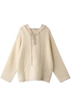 【プランク プロジェクト/PRANK PROJECT】のレースアップスラブフーディニット/Lace Up Slub Hoodie Knit 人気、トレンドファッション・服の通販 founy(ファニー) ファッション Fashion レディースファッション Fashion for Women トップス・カットソー Cut & Sew Tops ニット Knit Tops & Sweaters カジュアルプルオーバー・ニットトップス Pullovers & Knit Tops / Casual Pullovers おすすめ Recommended / Our Picks ルーズ Loose, Oversized thumbnail IVR(アイボリー)|ID: prp329100004822899 ipo3291000000035067258
