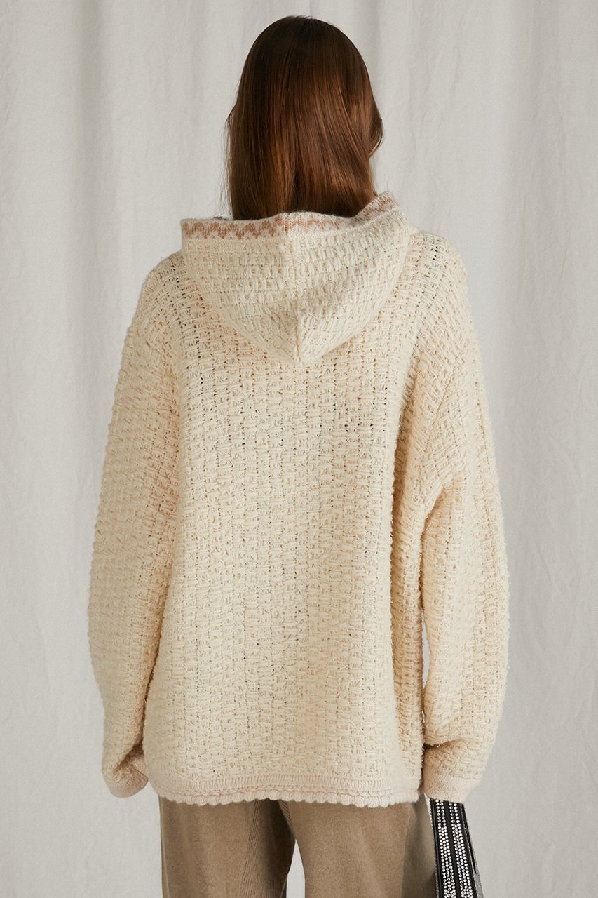 【プランク プロジェクト/PRANK PROJECT】のレースアップスラブフーディニット/Lace Up Slub Hoodie Knit 人気、トレンドファッション・服の通販 founy(ファニー) 　ファッション　Fashion　レディースファッション　Fashion for Women　トップス・カットソー　Cut & Sew Tops　ニット　Knit Tops & Sweaters　カジュアルプルオーバー・ニットトップス　Pullovers & Knit Tops / Casual Pullovers　おすすめ　Recommended / Our Picks　ルーズ　Loose, Oversized　other-6|ID: prp329100004822899 ipo3291000000035067265