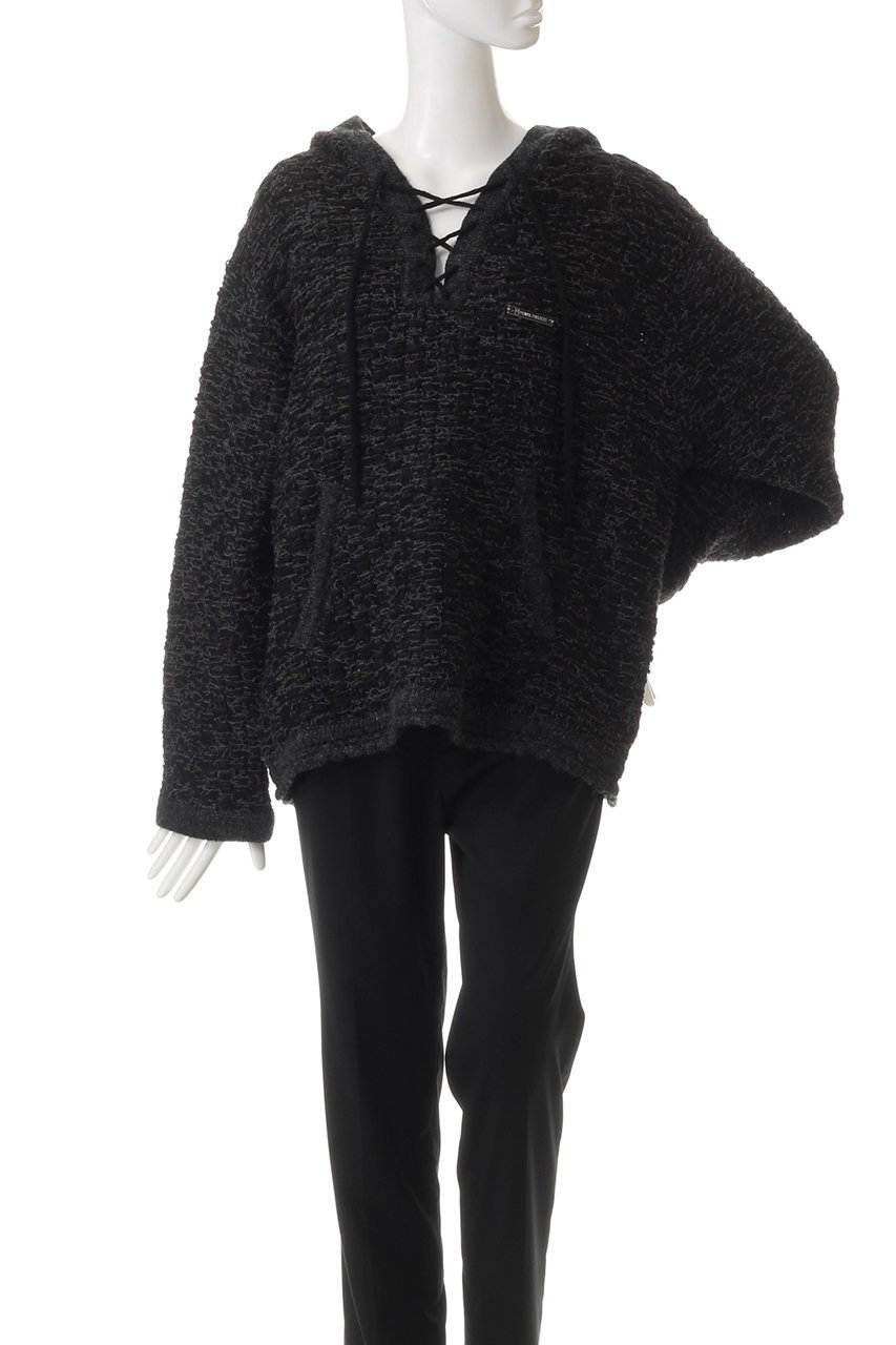 【プランク プロジェクト/PRANK PROJECT】のレースアップスラブフーディニット/Lace Up Slub Hoodie Knit 人気、トレンドファッション・服の通販 founy(ファニー) 　ファッション　Fashion　レディースファッション　Fashion for Women　トップス・カットソー　Cut & Sew Tops　ニット　Knit Tops & Sweaters　カジュアルプルオーバー・ニットトップス　Pullovers & Knit Tops / Casual Pullovers　おすすめ　Recommended / Our Picks　ルーズ　Loose, Oversized　other-2|ID: prp329100004822899 ipo3291000000035570559