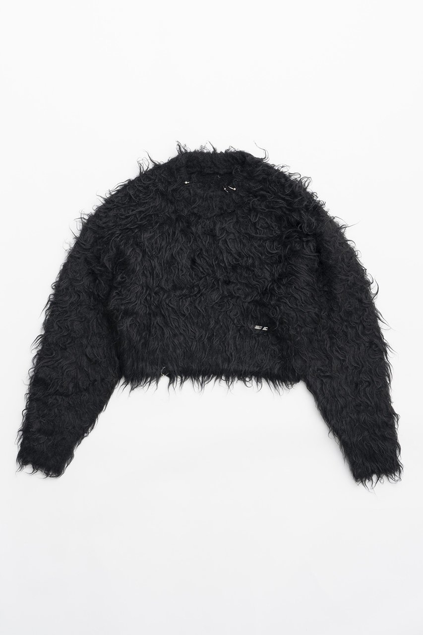 【プランク プロジェクト/PRANK PROJECT】のピアッシングシャギーニット/Piercing Shaggy Knit インテリア・キッズ・メンズ・レディースファッション・服の通販 founy(ファニー) 　ファッション　Fashion　レディースファッション　Fashion for Women　トップス・カットソー　Cut & Sew Tops　ニット　Knit Tops & Sweaters　カジュアルプルオーバー・ニットトップス　Pullovers & Knit Tops / Casual Pullovers　ボトム　Bottoms, Lower Wear　ミックス　Mix, Mixed Style　メタル　Metal, Metal Parts　BLK(ブラック)|ID: prp329100004822900 ipo3291000000035067276