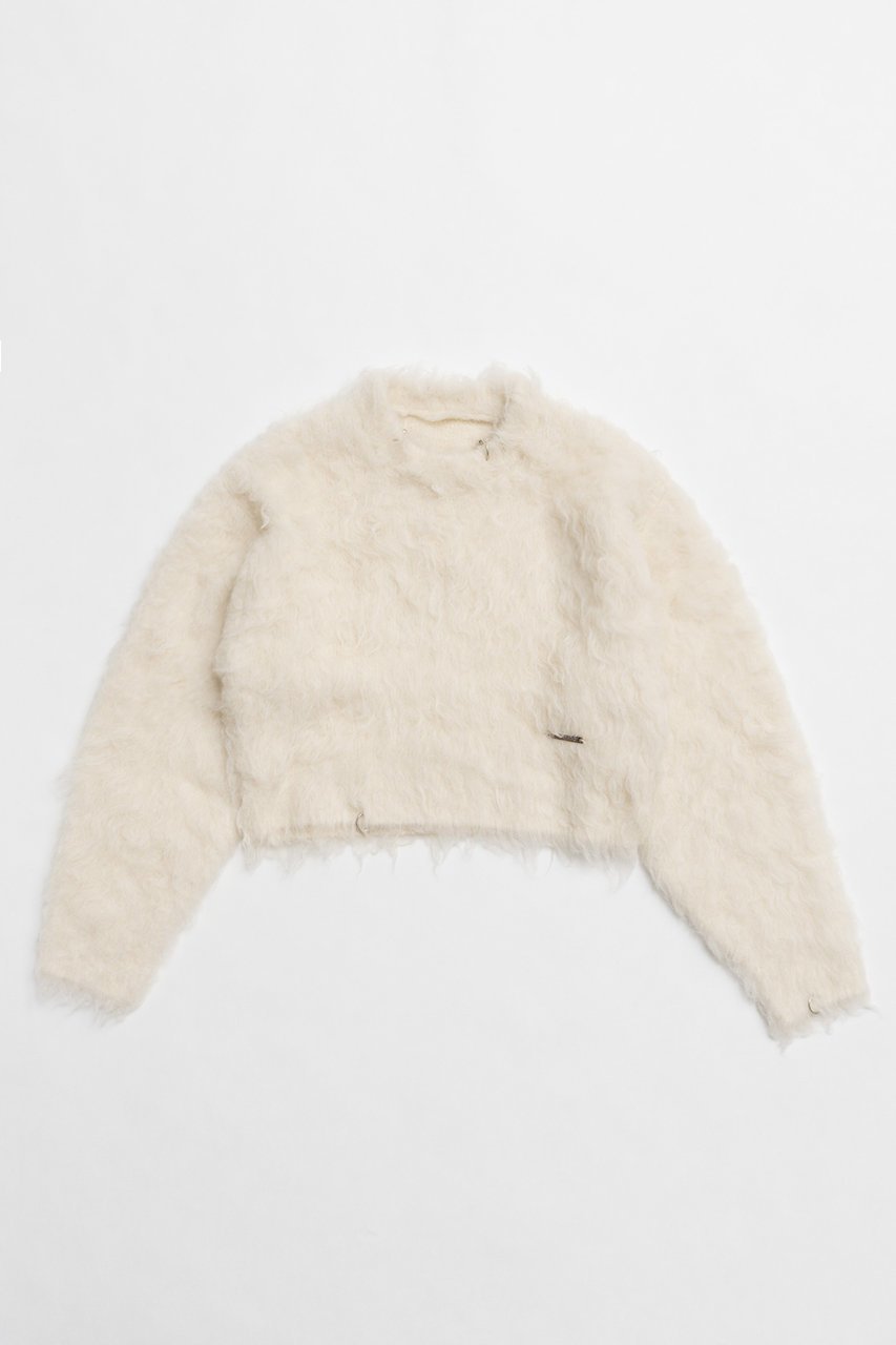 【プランク プロジェクト/PRANK PROJECT】のピアッシングシャギーニット/Piercing Shaggy Knit インテリア・キッズ・メンズ・レディースファッション・服の通販 founy(ファニー) 　ファッション　Fashion　レディースファッション　Fashion for Women　トップス・カットソー　Cut & Sew Tops　ニット　Knit Tops & Sweaters　カジュアルプルオーバー・ニットトップス　Pullovers & Knit Tops / Casual Pullovers　ボトム　Bottoms, Lower Wear　ミックス　Mix, Mixed Style　メタル　Metal, Metal Parts　IVR(アイボリー)|ID: prp329100004822900 ipo3291000000035067277
