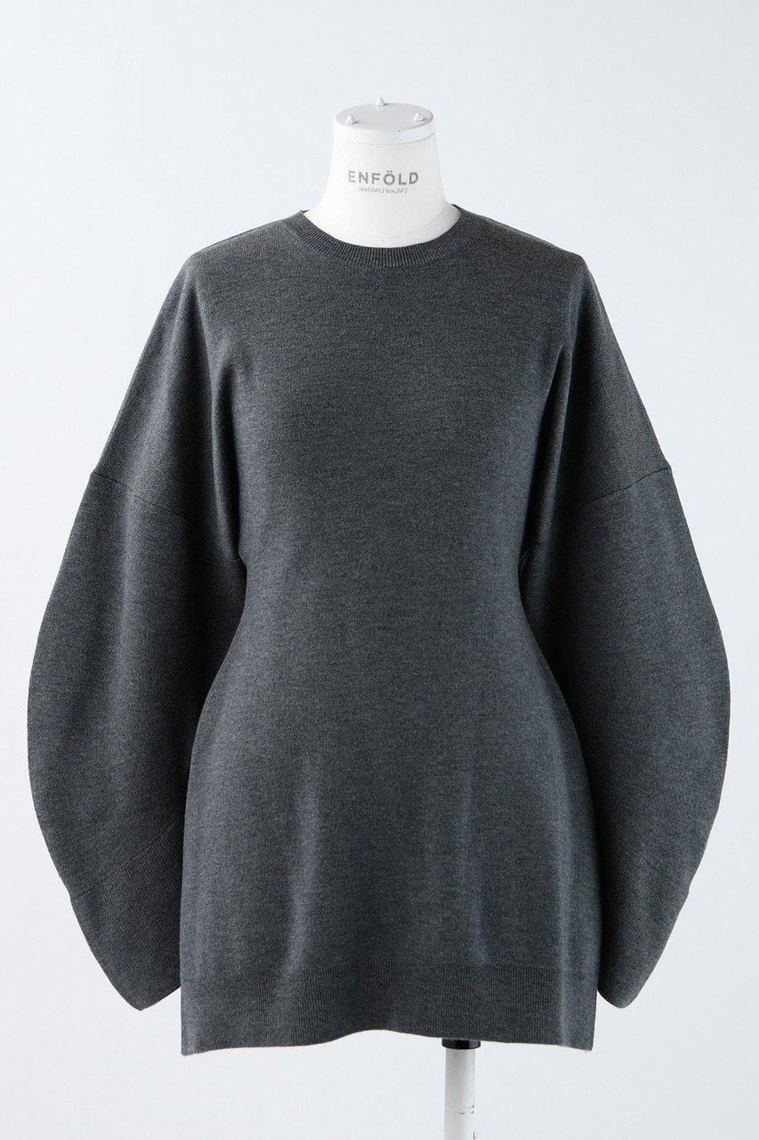 【エンフォルド/ENFOLD】のフィットフレア P.O/プルオーバー インテリア・キッズ・メンズ・レディースファッション・服の通販 founy(ファニー) 　ファッション　Fashion　レディースファッション　Fashion for Women　トップス・カットソー　Cut & Sew Tops　ニット　Knit Tops & Sweaters　カジュアルプルオーバー・ニットトップス　Pullovers & Knit Tops / Casual Pullovers　コンパクト　Compact, Small Size　フィット　Fit, Slim Fit　フレア　Flare, Flared　リラックス　Relax, Relaxed Fit　ワイド　Wide, Wide Fit　チャコールグレー|ID: prp329100004822912 ipo3291000000035067527