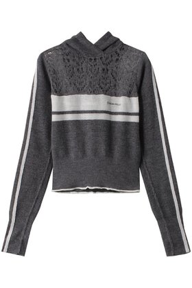 【プランク プロジェクト/PRANK PROJECT】のモヘアトラックニットフーディ / Mohair Track Knit Hoodie 人気、トレンドファッション・服の通販 founy(ファニー) ファッション Fashion レディースファッション Fashion for Women トップス・カットソー Cut & Sew Tops ニット Knit Tops & Sweaters カジュアルプルオーバー・ニットトップス Pullovers & Knit Tops / Casual Pullovers おすすめ Recommended / Our Picks かぎ針 Crochet デニム Denim, Jeans Material ドッキング Docking, Mixed Material |ID:prp329100004822916