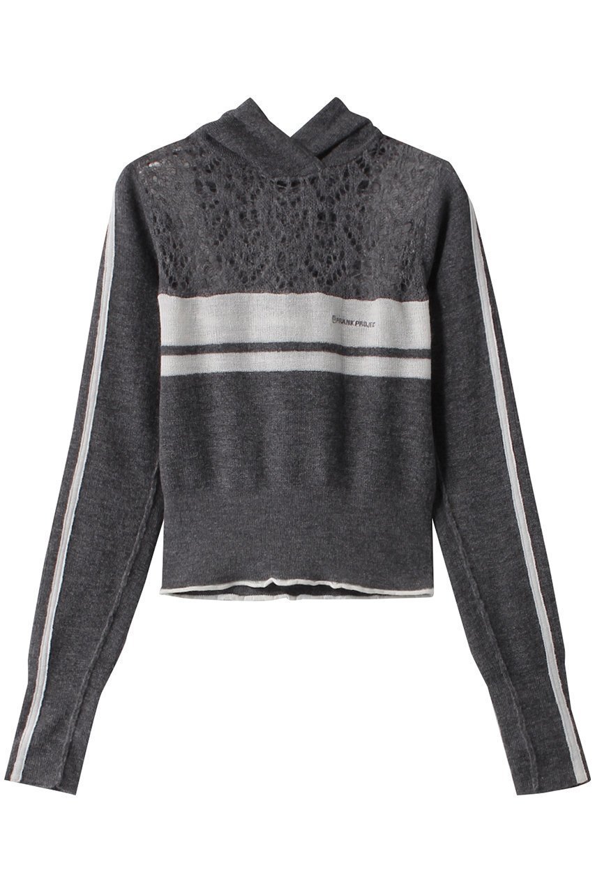 【プランク プロジェクト/PRANK PROJECT】のモヘアトラックニットフーディ / Mohair Track Knit Hoodie インテリア・キッズ・メンズ・レディースファッション・服の通販 founy(ファニー) 　ファッション　Fashion　レディースファッション　Fashion for Women　トップス・カットソー　Cut & Sew Tops　ニット　Knit Tops & Sweaters　カジュアルプルオーバー・ニットトップス　Pullovers & Knit Tops / Casual Pullovers　おすすめ　Recommended / Our Picks　かぎ針　Crochet　デニム　Denim, Jeans Material　ドッキング　Docking, Mixed Material　C.GRY(チャコールグレー)|ID: prp329100004822916 ipo3291000000035067601