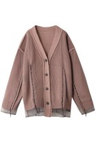 【プランク プロジェクト/PRANK PROJECT】のチュールレイヤードニットカーディガン/Tulle Layered Knit Cardigan PNK(ピンク)|ID: prp329100004822918 ipo3291000000035067645