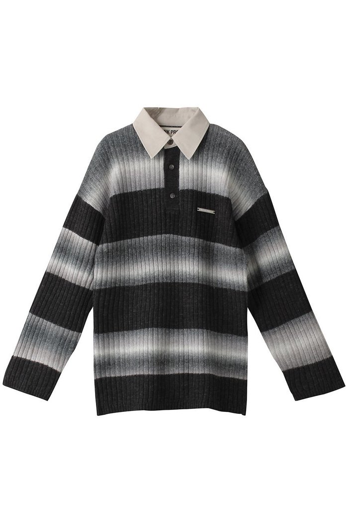 【プランク プロジェクト/PRANK PROJECT】のカスリボーダーラガーニット / Blur Border Rugger Knit インテリア・キッズ・メンズ・レディースファッション・服の通販 founy(ファニー) https://founy.com/ ファッション Fashion レディースファッション Fashion for Women トップス・カットソー Cut & Sew Tops ニット Knit Tops & Sweaters カジュアルプルオーバー・ニットトップス Pullovers & Knit Tops / Casual Pullovers インナー Innerwear グラデーション Gradient, Ombre スポーティ Sporty, Casual Athletic チェック Check, Plaid, Tartan トレンド Trend, Trending Now ボーダー Border, Stripe メランジ Melange, Mixed Yarn ルーズ Loose, Oversized |ID: prp329100004822919 ipo3291000000035067671