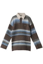 【プランク プロジェクト/PRANK PROJECT】のカスリボーダーラガーニット / Blur Border Rugger Knit BLU(ブルー)|ID: prp329100004822919 ipo3291000000035067675