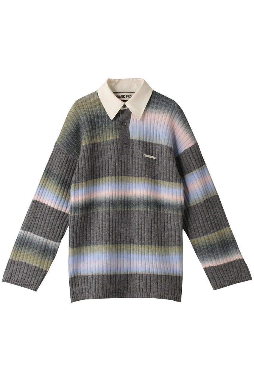 【プランク プロジェクト/PRANK PROJECT】のカスリボーダーラガーニット / Blur Border Rugger Knit インテリア・キッズ・メンズ・レディースファッション・服の通販 founy(ファニー) 　ファッション　Fashion　レディースファッション　Fashion for Women　トップス・カットソー　Cut & Sew Tops　ニット　Knit Tops & Sweaters　カジュアルプルオーバー・ニットトップス　Pullovers & Knit Tops / Casual Pullovers　インナー　Innerwear　グラデーション　Gradient, Ombre　スポーティ　Sporty, Casual Athletic　チェック　Check, Plaid, Tartan　トレンド　Trend, Trending Now　ボーダー　Border, Stripe　メランジ　Melange, Mixed Yarn　ルーズ　Loose, Oversized　MLT(マルチカラー)|ID: prp329100004822919 ipo3291000000035067676