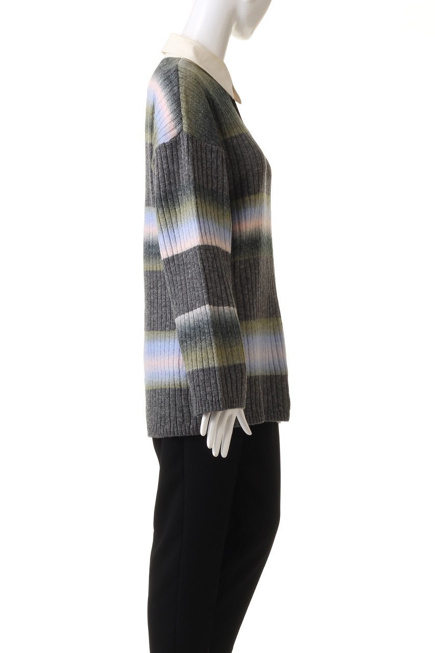 【プランク プロジェクト/PRANK PROJECT】のカスリボーダーラガーニット / Blur Border Rugger Knit 人気、トレンドファッション・服の通販 founy(ファニー) 　ファッション　Fashion　レディースファッション　Fashion for Women　トップス・カットソー　Cut & Sew Tops　ニット　Knit Tops & Sweaters　カジュアルプルオーバー・ニットトップス　Pullovers & Knit Tops / Casual Pullovers　インナー　Innerwear　グラデーション　Gradient, Ombre　スポーティ　Sporty, Casual Athletic　チェック　Check, Plaid, Tartan　トレンド　Trend, Trending Now　ボーダー　Border, Stripe　メランジ　Melange, Mixed Yarn　ルーズ　Loose, Oversized　other-3|ID: prp329100004822919 ipo3291000000035067679