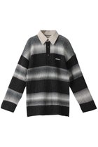 【プランク プロジェクト/PRANK PROJECT】のカスリボーダーラガーニット / Blur Border Rugger Knit BLK(ブラック)|ID: prp329100004822919 ipo3291000000036029917