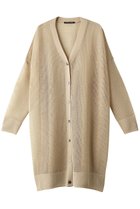 【ミズイロ インド/mizuiro ind】のmesh pattern V neck long C/D カーディガン beige|ID: prp329100004822927 ipo3291000000035067855