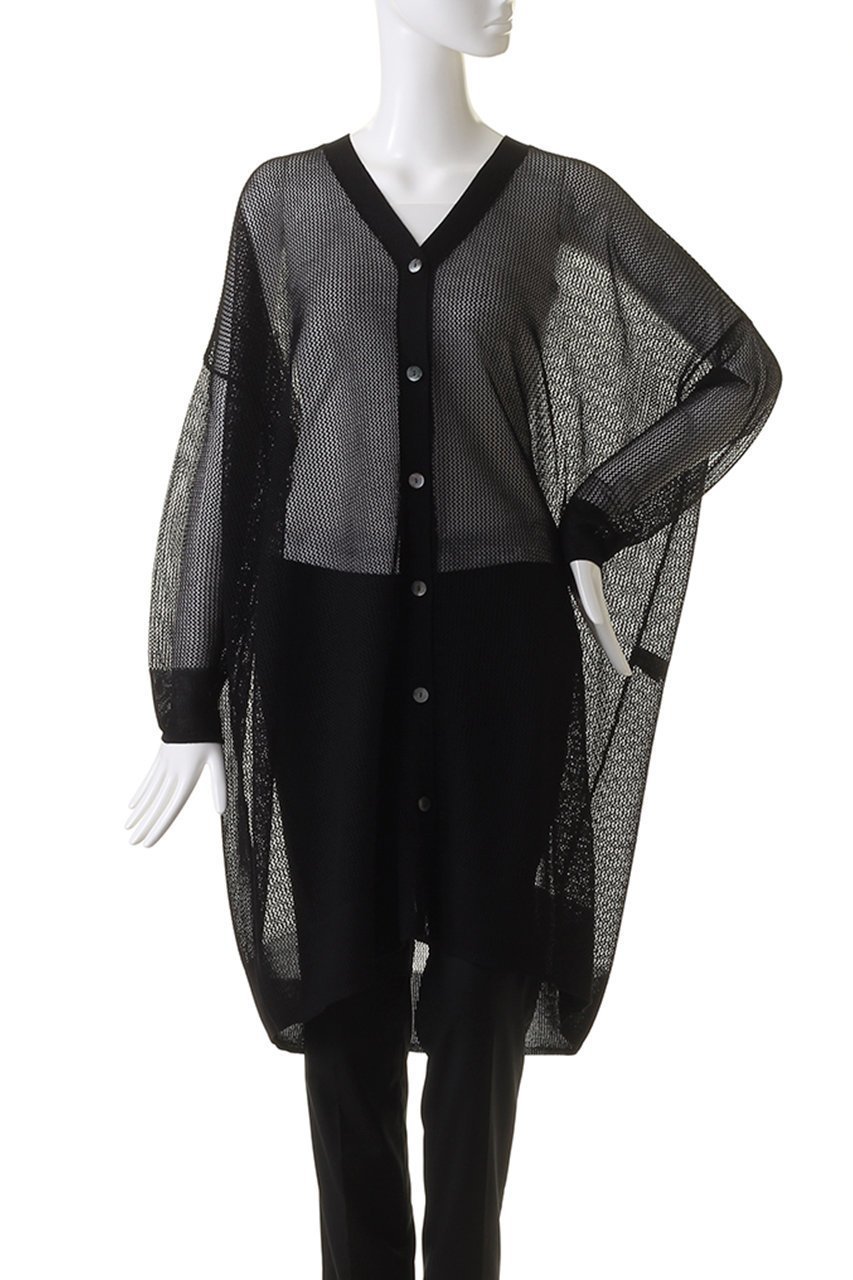 【ミズイロ インド/mizuiro ind】のmesh pattern V neck long C/D カーディガン 人気、トレンドファッション・服の通販 founy(ファニー) 　ファッション　Fashion　レディースファッション　Fashion for Women　トップス・カットソー　Cut & Sew Tops　ニット　Knit Tops & Sweaters　カーディガン・羽織り　Layered Style Cardigans　カーディガン　Cardigan, Knitwear　シアー　Sheer, See-Through　シンプル　Simple, Minimal　トレンド　Trend, Trending Now　メッシュ　Mesh, Net Fabric　ロング　Long, Long-Length　夏　Summer　other-2|ID: prp329100004822927 ipo3291000000035067856