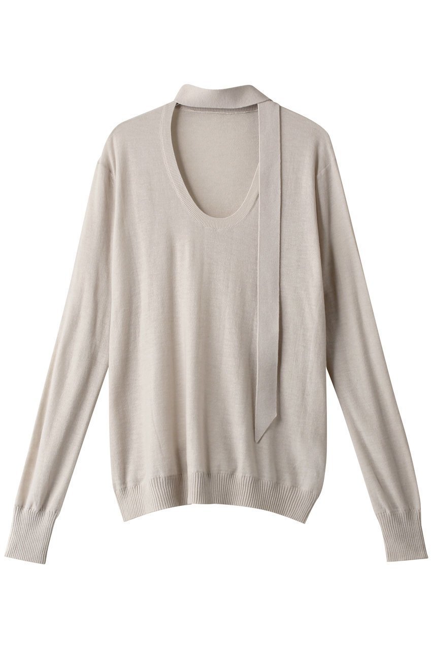 【リムアーク/RIM.ARK】のClassic tie knit/ニット インテリア・キッズ・メンズ・レディースファッション・服の通販 founy(ファニー) 　ファッション　Fashion　レディースファッション　Fashion for Women　トップス・カットソー　Cut & Sew Tops　ニット　Knit Tops & Sweaters　カジュアルプルオーバー・ニットトップス　Pullovers & Knit Tops / Casual Pullovers　ドッキング　Docking, Mixed Material　ロング　Long, Long-Length　ライトベージュ|ID: prp329100004822937 ipo3291000000035068001