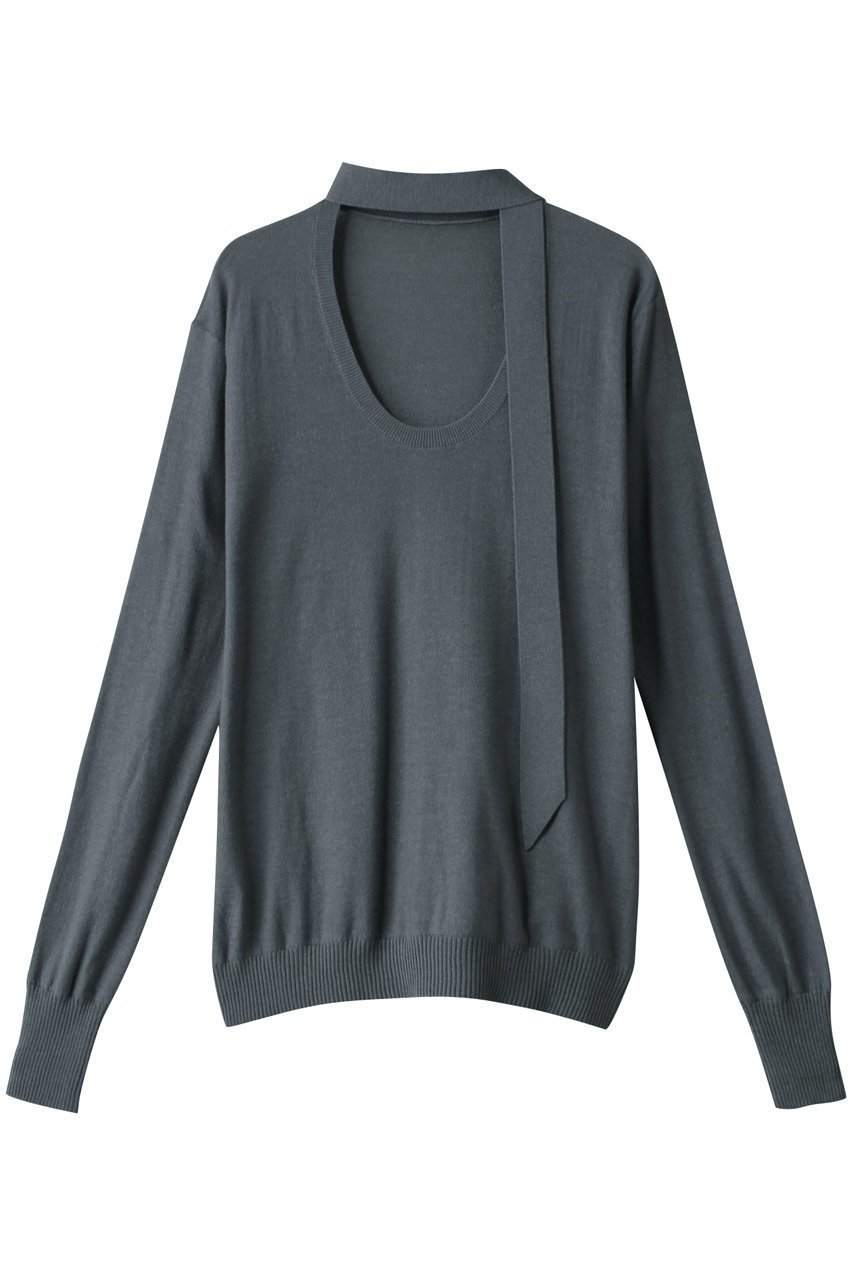【リムアーク/RIM.ARK】のClassic tie knit/ニット インテリア・キッズ・メンズ・レディースファッション・服の通販 founy(ファニー) 　ファッション　Fashion　レディースファッション　Fashion for Women　トップス・カットソー　Cut & Sew Tops　ニット　Knit Tops & Sweaters　カジュアルプルオーバー・ニットトップス　Pullovers & Knit Tops / Casual Pullovers　ドッキング　Docking, Mixed Material　ロング　Long, Long-Length　ライトブルー|ID: prp329100004822937 ipo3291000000035068002