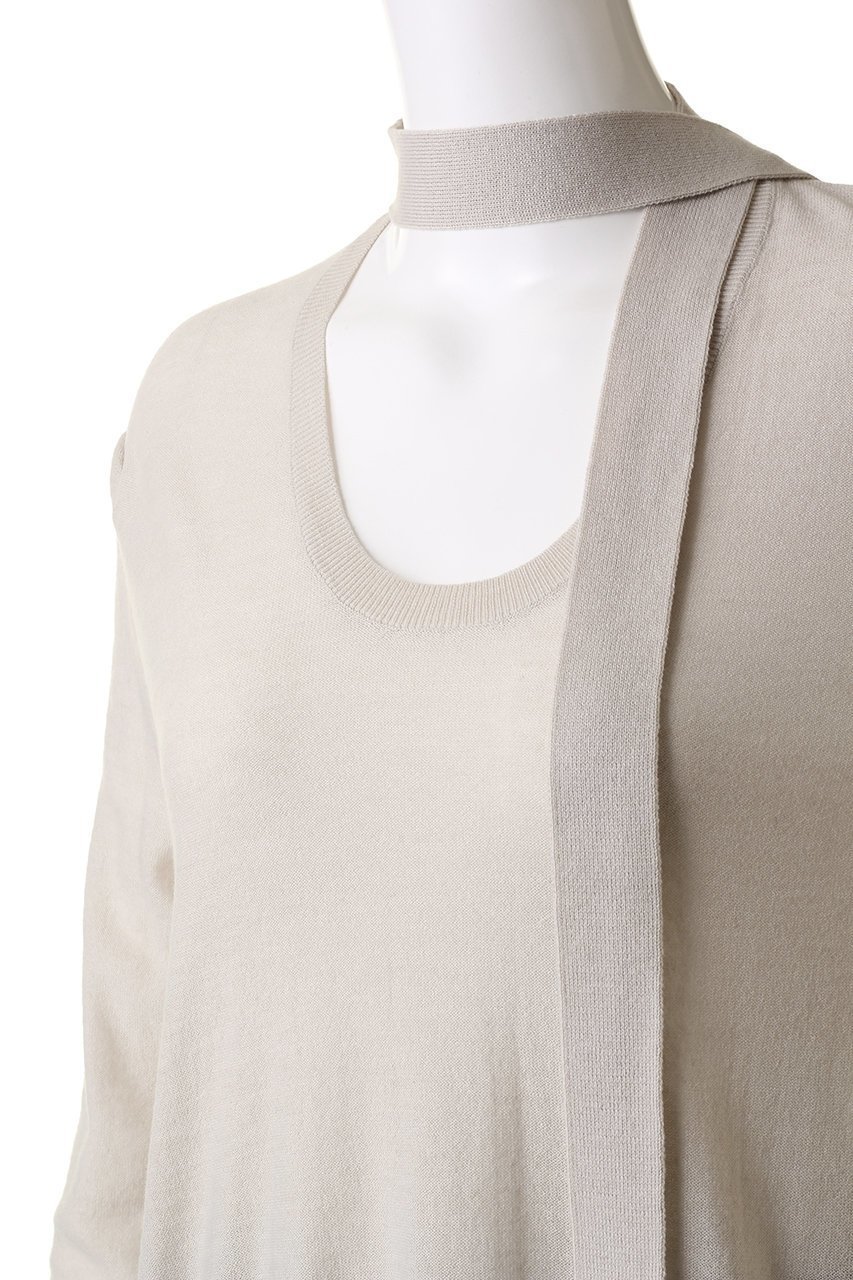 【リムアーク/RIM.ARK】のClassic tie knit/ニット 人気、トレンドファッション・服の通販 founy(ファニー) 　ファッション　Fashion　レディースファッション　Fashion for Women　トップス・カットソー　Cut & Sew Tops　ニット　Knit Tops & Sweaters　カジュアルプルオーバー・ニットトップス　Pullovers & Knit Tops / Casual Pullovers　ドッキング　Docking, Mixed Material　ロング　Long, Long-Length　other-5|ID: prp329100004822937 ipo3291000000035068009