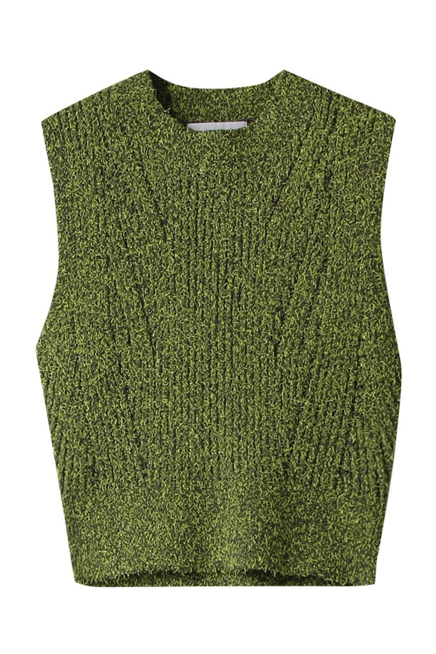 【メゾンスペシャル/MAISON SPECIAL】のCurl Yarn Short Length Sleeveless Knit Tops/カールヤーンショートノースリーブニット インテリア・キッズ・メンズ・レディースファッション・服の通販 founy(ファニー) 　ファッション　Fashion　レディースファッション　Fashion for Women　トップス・カットソー　Cut & Sew Tops　ニット　Knit Tops & Sweaters　キャミソール&ノースリーブ　Camisoles & Sleeveless Tops　カジュアルプルオーバー・ニットトップス　Pullovers & Knit Tops / Casual Pullovers　春　Spring　カッティング　Cutting Detail　コンパクト　Compact, Small Size　ノースリーブ　Sleeveless, No-Sleeve　ワイド　Wide, Wide Fit　ワイドリブ　Wide Rib, Wide Ribbed Knit　夏　Summer　LIME(ライム)|ID: prp329100004822939 ipo3291000000035068034