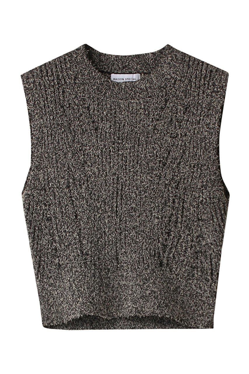 【メゾンスペシャル/MAISON SPECIAL】のCurl Yarn Short Length Sleeveless Knit Tops/カールヤーンショートノースリーブニット インテリア・キッズ・メンズ・レディースファッション・服の通販 founy(ファニー) 　ファッション　Fashion　レディースファッション　Fashion for Women　トップス・カットソー　Cut & Sew Tops　ニット　Knit Tops & Sweaters　キャミソール&ノースリーブ　Camisoles & Sleeveless Tops　カジュアルプルオーバー・ニットトップス　Pullovers & Knit Tops / Casual Pullovers　春　Spring　カッティング　Cutting Detail　コンパクト　Compact, Small Size　ノースリーブ　Sleeveless, No-Sleeve　ワイド　Wide, Wide Fit　ワイドリブ　Wide Rib, Wide Ribbed Knit　夏　Summer　MLT1(マルチカラー)|ID: prp329100004822939 ipo3291000000035068039