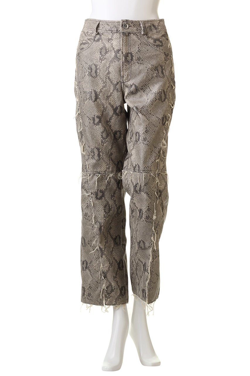 【メゾンスペシャル/MAISON SPECIAL】のfaux Leather Python Cut Off Pants/フェイクレザーパイソンカットオフパンツ 人気、トレンドファッション・服の通販 founy(ファニー) 　ファッション　Fashion　レディースファッション　Fashion for Women　パンツ　Pants & Trousers　セットアップ　Set-Up, Coordinated Outfit　トレンド　Trend, Trending Now　パイソン　Python, Snakeskin Pattern　フェイクレザー　Faux Leather, PU Leather　無地　Plain, Solid Color　other-2|ID: prp329100004822945 ipo3291000000035637493
