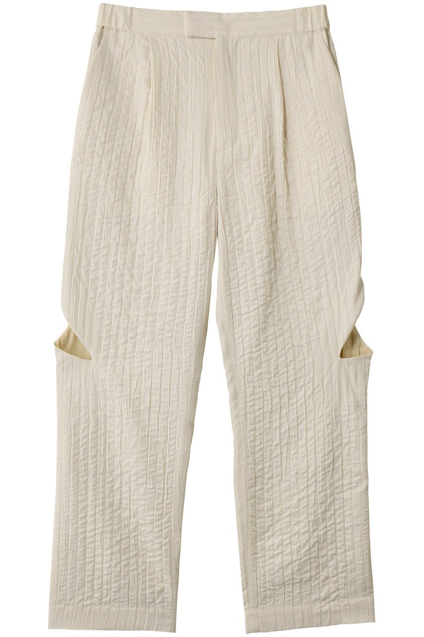 【エリオポール/heliopole】の【muller of yoshiokubo】ストライプジャカードパンツ インテリア・キッズ・メンズ・レディースファッション・服の通販 founy(ファニー) ファッション Fashion レディースファッション Fashion for Women パンツ Pants & Trousers カッティング Cutting Detail シンプル Simple, Minimal ジャカード/ジャガード Jacquard, Woven Pattern ストライプ Stripe, Striped Pattern エレガント 上品 Elegant アイボリー|ID: prp329100004822952 ipo3291000000036141417