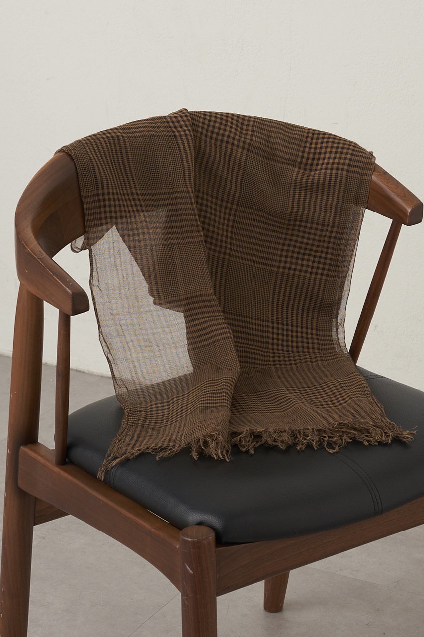 【ガリャルダガランテ/GALLARDAGALANTE】のグレンチェックストール インテリア・キッズ・メンズ・レディースファッション・服の通販 founy(ファニー) 　ファッション　Fashion　レディースファッション　Fashion for Women　ストール　Soft & Warm Scarves　マフラー・スヌード / 冬小物の定番　Scarves & Mufflers　2026年　2026　クラシック　Classic, Timeless Style　ストール　Stole, Wrap　チェック　Check, Plaid, Tartan　ベーシック　Basic, Essential　マフラー　Scarf, Muffler　夏　Summer　春　Spring　S/S・春夏　SS, Spring/Summer, Warm Season　軽量　Lightweight, Ultra Light　ブラウン|ID: prp329100004826329 ipo3291000000035115921