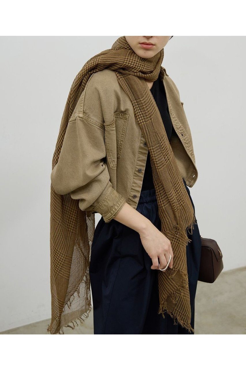 【ガリャルダガランテ/GALLARDAGALANTE】のグレンチェックストール 人気、トレンドファッション・服の通販 founy(ファニー) 　ファッション　Fashion　レディースファッション　Fashion for Women　ストール　Soft & Warm Scarves　マフラー・スヌード / 冬小物の定番　Scarves & Mufflers　2026年　2026　クラシック　Classic, Timeless Style　ストール　Stole, Wrap　チェック　Check, Plaid, Tartan　ベーシック　Basic, Essential　マフラー　Scarf, Muffler　夏　Summer　春　Spring　S/S・春夏　SS, Spring/Summer, Warm Season　軽量　Lightweight, Ultra Light　other-3|ID: prp329100004826329 ipo3291000000035115923