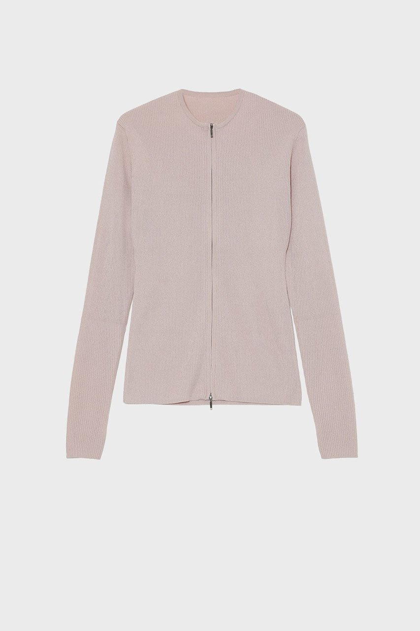 【スタニングルアー/STUNNING LURE】の【1/7 11:00販売開始】ジップアップリブニット インテリア・キッズ・メンズ・レディースファッション・服の通販 founy(ファニー) 　ファッション　Fashion　レディースファッション　Fashion for Women　トップス・カットソー　Cut & Sew Tops　ニット　Knit Tops & Sweaters　カジュアルプルオーバー・ニットトップス　Pullovers & Knit Tops / Casual Pullovers　ダブル　Double, Double-Breasted　新作・新入荷　New Arrivals / New In　軽量　Lightweight, Ultra Light　ライトピンク|ID: prp329100004826348 ipo3291000000035116123