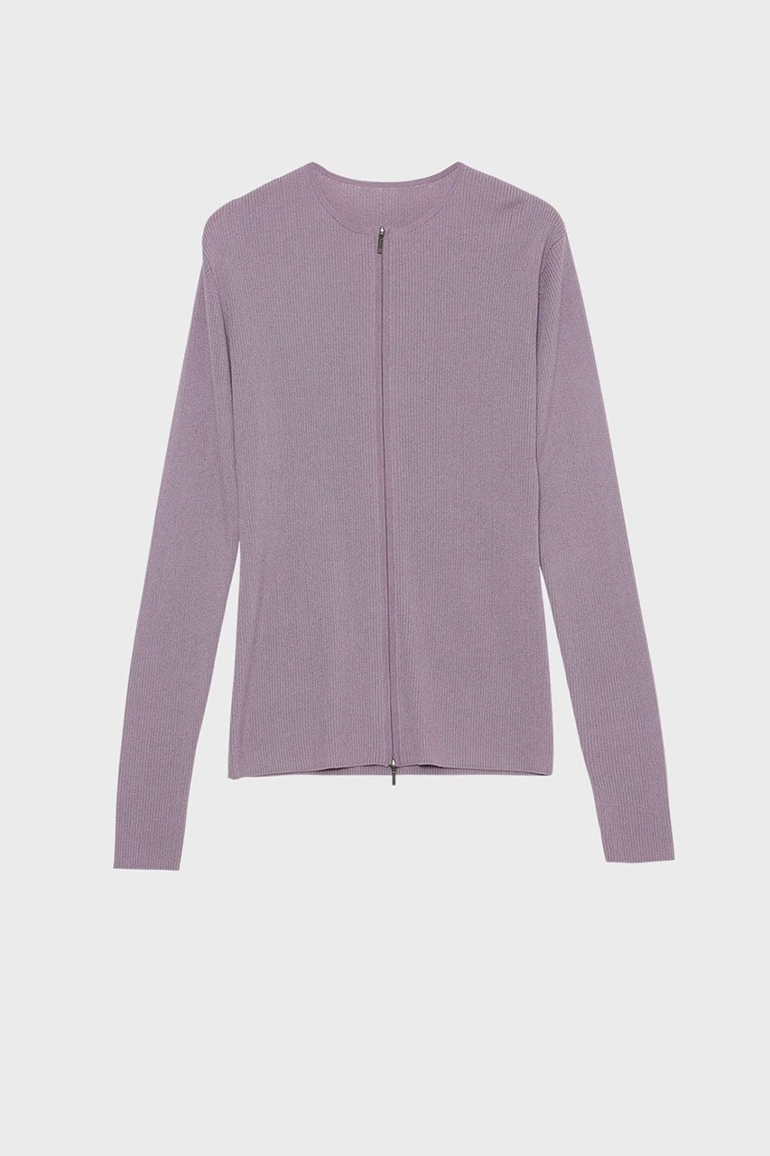 【スタニングルアー/STUNNING LURE】の【1/7 11:00販売開始】ジップアップリブニット インテリア・キッズ・メンズ・レディースファッション・服の通販 founy(ファニー) 　ファッション　Fashion　レディースファッション　Fashion for Women　トップス・カットソー　Cut & Sew Tops　ニット　Knit Tops & Sweaters　カジュアルプルオーバー・ニットトップス　Pullovers & Knit Tops / Casual Pullovers　ダブル　Double, Double-Breasted　新作・新入荷　New Arrivals / New In　軽量　Lightweight, Ultra Light　ライトパープル|ID: prp329100004826348 ipo3291000000035116125