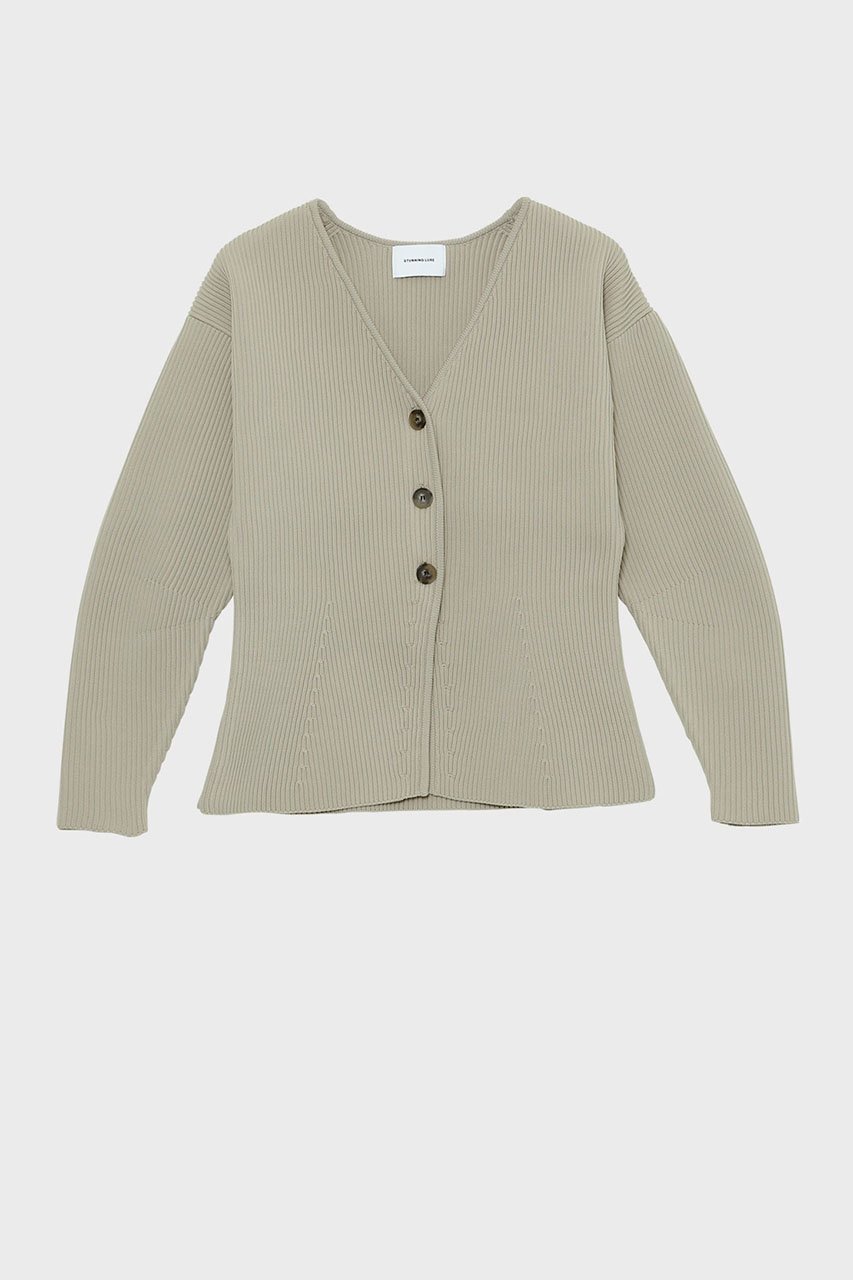 【スタニングルアー/STUNNING LURE】の【1/7 11:00販売開始】アモッサスリットカーディガン インテリア・キッズ・メンズ・レディースファッション・服の通販 founy(ファニー) 　ファッション　Fashion　レディースファッション　Fashion for Women　トップス・カットソー　Cut & Sew Tops　ニット　Knit Tops & Sweaters　カーディガン・羽織り　Layered Style Cardigans　カーディガン　Cardigan, Knitwear　フォルム　Silhouette, Form　フォーマル　Formal, Dressy　リラックス　Relax, Relaxed Fit　新作・新入荷　New Arrivals / New In　軽量　Lightweight, Ultra Light　ライトベージュ|ID: prp329100004826351 ipo3291000000035116145