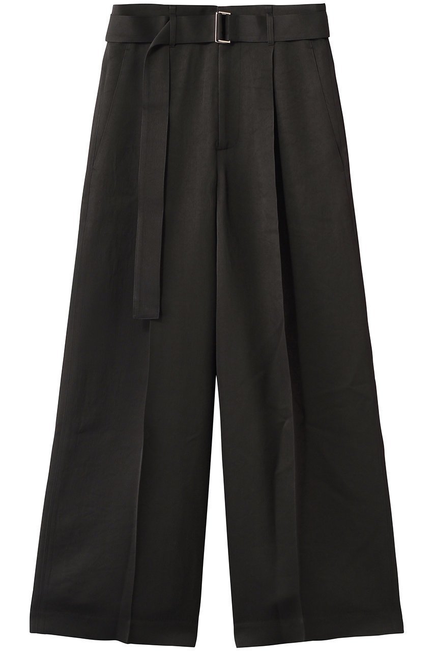【スタニングルアー/STUNNING LURE】のrベルテットサテンパンツ インテリア・キッズ・メンズ・レディースファッション・服の通販 founy(ファニー) 　ファッション　Fashion　レディースファッション　Fashion for Women　パンツ　Pants & Trousers　シルク　Silk, 100% Silk　ストレート　Straight, Straight Cut　エレガント 上品　Elegant　ダークブラウン|ID: prp329100004826352 ipo3291000000036370490