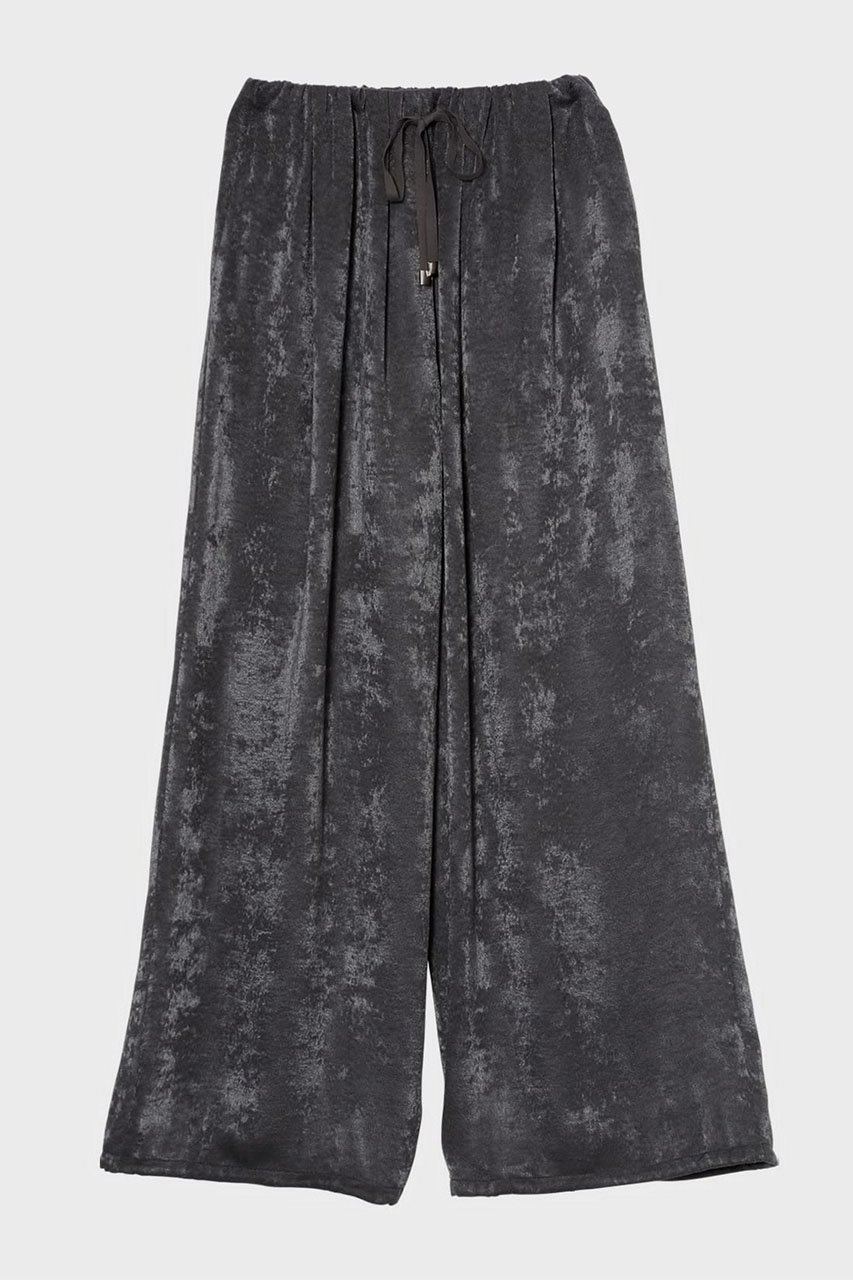 【スタニングルアー/STUNNING LURE】のrベルベットギャザーパンツ インテリア・キッズ・メンズ・レディースファッション・服の通販 founy(ファニー) 　ファッション　Fashion　レディースファッション　Fashion for Women　パンツ　Pants & Trousers　シルク　Silk, 100% Silk　ストレート　Straight, Straight Cut　エレガント 上品　Elegant　再入荷　Restock / Back in Stock　グレー|ID: prp329100004826354 ipo3291000000036006580