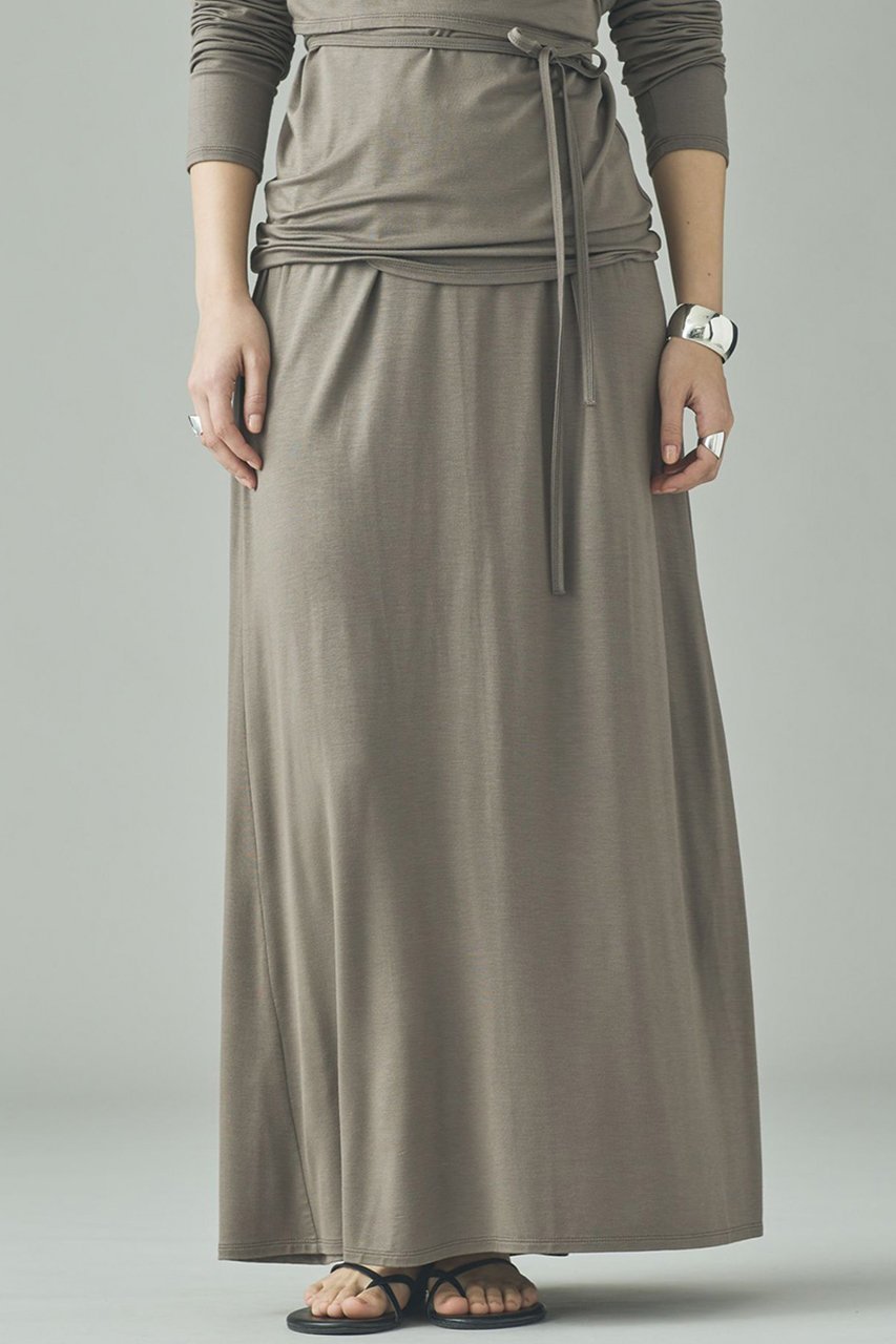 【カレンソロジー/Curensology】のベアテンジクフレアスカート インテリア・キッズ・メンズ・レディースファッション・服の通販 founy(ファニー) 　ファッション　Fashion　レディースファッション　Fashion for Women　スカート　Skirts　Aライン・フレアスカート　A-Line & Flared Skirts　ロングスカート　Long Skirts / Maxi & Midi Skirts　2026年　2026　なめらか　Smooth, Silky Texture　エレガント 上品　Elegant　ドレープ　Drape, Draping Fabric　バランス　Balance, Style Balance　フォルム　Silhouette, Form　フレア　Flare, Flared　フロント　Front, Front Design　ロング　Long, Long-Length　夏　Summer　春　Spring　S/S・春夏　SS, Spring/Summer, Warm Season　モカ|ID: prp329100004826369 ipo3291000000035116317