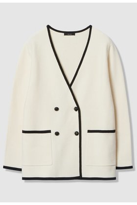 【アルアバイル/allureville】 ガーターノーカラーニットジャケット人気、トレンドファッション・服の通販 founy(ファニー) ファッション Fashion レディースファッション Fashion for Women アウター Coat / Outerwear Collection レディースジャケット・軽アウター Jackets 2026年 2026 ジャケット Jacket, Outerwear バランス Balance, Style Balance パイピング Piping, Trim Design ボックス Boxy, Box Shape メタル Metal, Metal Parts 夏 Summer 春 Spring S/S・春夏 SS, Spring/Summer, Warm Season |ID:prp329100004826373