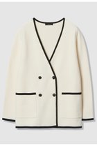 【アルアバイル/allureville】のガーターノーカラーニットジャケット アイボリー|ID: prp329100004826373 ipo3291000000036130608