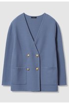 【アルアバイル/allureville】のガーターノーカラーニットジャケット ブルー|ID: prp329100004826373 ipo3291000000036130609