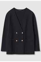 【アルアバイル/allureville】のガーターノーカラーニットジャケット ネイビー|ID: prp329100004826373 ipo3291000000036130610