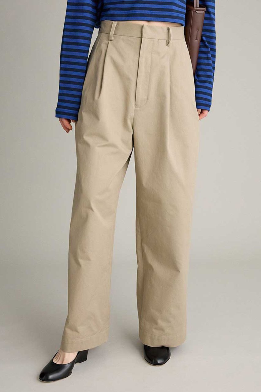 【ブリル/BRILL】のコットンチノタックパンツ 人気、トレンドファッション・服の通販 founy(ファニー) 　ファッション　Fashion　レディースファッション　Fashion for Women　パンツ　Pants & Trousers　2026年　2026　ツイル　Twist, Twisted Detail　テーパード　Tapered, Tapered Pants　ルーズ　Loose, Oversized　ワッシャー　Washer, Crinkled Finish　夏　Summer　春　Spring　S/S・春夏　SS, Spring/Summer, Warm Season　other-2|ID: prp329100004826377 ipo3291000000035116371