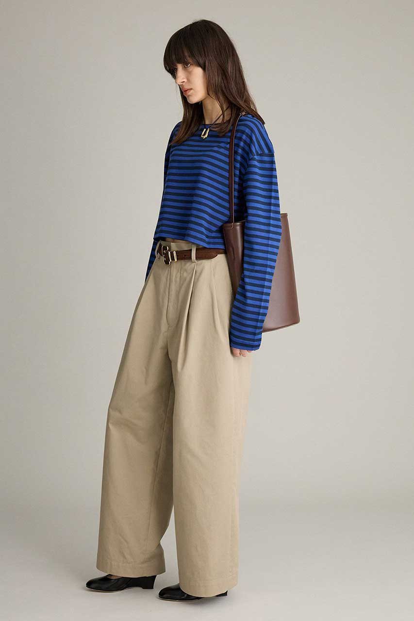 【ブリル/BRILL】のコットンチノタックパンツ 人気、トレンドファッション・服の通販 founy(ファニー) 　ファッション　Fashion　レディースファッション　Fashion for Women　パンツ　Pants & Trousers　2026年　2026　ツイル　Twist, Twisted Detail　テーパード　Tapered, Tapered Pants　ルーズ　Loose, Oversized　ワッシャー　Washer, Crinkled Finish　夏　Summer　春　Spring　S/S・春夏　SS, Spring/Summer, Warm Season　other-8|ID: prp329100004826377 ipo3291000000035116380