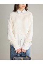 【ブリル/BRILL】のネップヤーンクロップドカーディガン オフホワイト|ID: prp329100004826379 ipo3291000000035116383