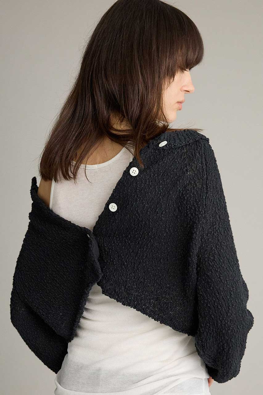 【ブリル/BRILL】のネップヤーンクロップドカーディガン インテリア・キッズ・メンズ・レディースファッション・服の通販 founy(ファニー) 　ファッション　Fashion　レディースファッション　Fashion for Women　トップス・カットソー　Cut & Sew Tops　ニット　Knit Tops & Sweaters　カーディガン・羽織り　Layered Style Cardigans　2026年　2026　インナー　Innerwear　カーディガン　Cardigan, Knitwear　コンパクト　Compact, Small Size　ショート　Short, Short Length　シンプル　Simple, Minimal　トレンド　Trend, Trending Now　ネップ　Nepp, Slub Yarn　バランス　Balance, Style Balance　夏　Summer　春　Spring　S/S・春夏　SS, Spring/Summer, Warm Season　ブラック|ID: prp329100004826379 ipo3291000000035944464