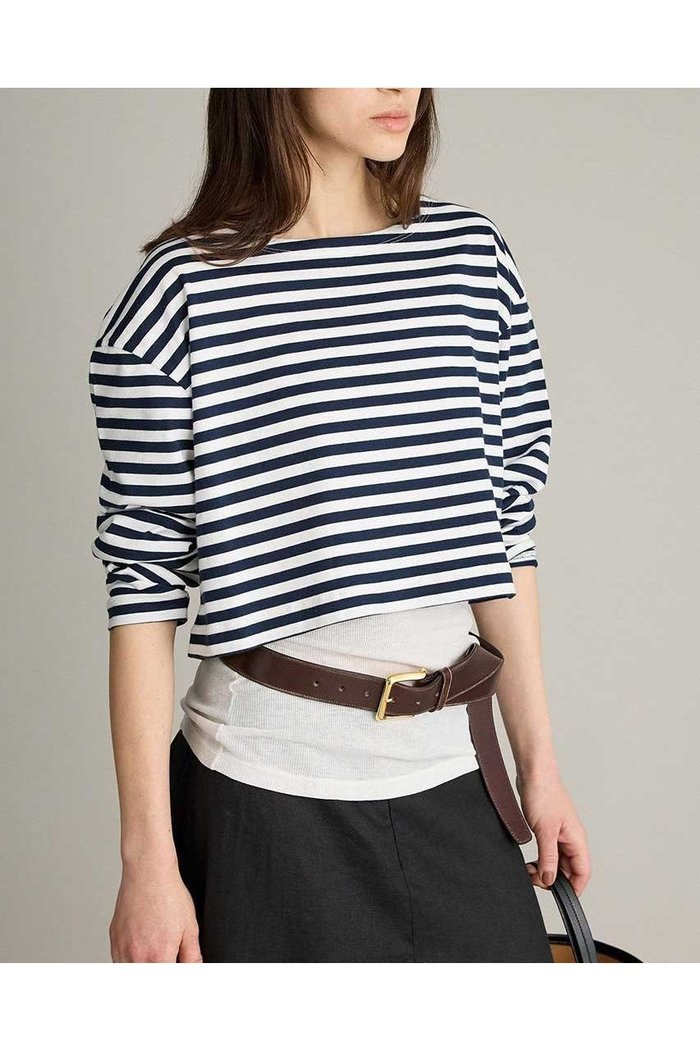 【ブリル/BRILL】のワイドクロップドカットソー インテリア・キッズ・メンズ・レディースファッション・服の通販 founy(ファニー) https://founy.com/ ファッション Fashion レディースファッション Fashion for Women トップス・カットソー Cut & Sew Tops シャツ・ブラウス・オフィスカジュアル Elegant Blouses & Button-Ups ロングTシャツ・Tシャツ Longline T-Shirts & Tees カットソー・ベーシックTシャツ Cut-and-Sewn Tops / Stretch Tees & Basics 2026年 2026 スリーブ Sleeve, Long Sleeve / Short Sleeve バスク Basque, Basque Style バランス Balance, Style Balance ボーダー Border, Stripe ロング Long, Long-Length 夏 Summer 春 Spring S/S・春夏 SS, Spring/Summer, Warm Season |ID: prp329100004826381 ipo3291000000035116396