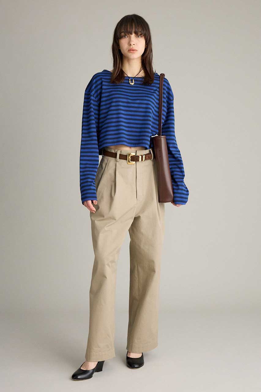 【ブリル/BRILL】のワイドクロップドカットソー 人気、トレンドファッション・服の通販 founy(ファニー) ファッション Fashion レディースファッション Fashion for Women トップス・カットソー Cut & Sew Tops シャツ・ブラウス・オフィスカジュアル Elegant Blouses & Button-Ups ロングTシャツ・Tシャツ Longline T-Shirts & Tees カットソー・ベーシックTシャツ Cut-and-Sewn Tops / Stretch Tees & Basics 2026年 2026 スリーブ Sleeve, Long Sleeve / Short Sleeve バスク Basque, Basque Style バランス Balance, Style Balance ボーダー Border, Stripe ロング Long, Long-Length 夏 Summer 春 Spring S/S・春夏 SS, Spring/Summer, Warm Season other-7|ID: prp329100004826381 ipo3291000000035997501