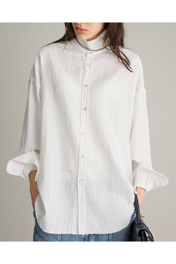 【ブリル/BRILL】のガーゼオーバーシャツ インテリア・キッズ・メンズ・レディースファッション・服の通販 founy(ファニー) https://founy.com/ ファッション Fashion レディースファッション Fashion for Women トップス・カットソー Cut & Sew Tops シャツ・ブラウス・オフィスカジュアル Elegant Blouses & Button-Ups 2026年 2026 カフス Cuff Design スリーブ Sleeve, Long Sleeve / Short Sleeve ループ Loop, Loop Knit ロング Long, Long-Length 夏 Summer 春 Spring S/S・春夏 SS, Spring/Summer, Warm Season |ID: prp329100004826383 ipo3291000000035116413