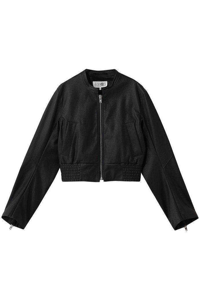 【エムエム6 メゾン マルタン マルジェラ/MM6 Maison Martin Margiela】のノーカラーフェイクレザージャケット インテリア・キッズ・メンズ・レディースファッション・服の通販 founy(ファニー) https://founy.com/ ファッション Fashion レディースファッション Fashion for Women アウター Coat / Outerwear Collection レディースジャケット・軽アウター Jackets 2026年 2026 クール Cool, Chic ジャケット Jacket, Outerwear デニム Denim, Jeans Material トレンド Trend, Trending Now ドレス Dress, One-Piece 夏 Summer 春 Spring S/S・春夏 SS, Spring/Summer, Warm Season |ID: prp329100004827167 ipo3291000000035125127