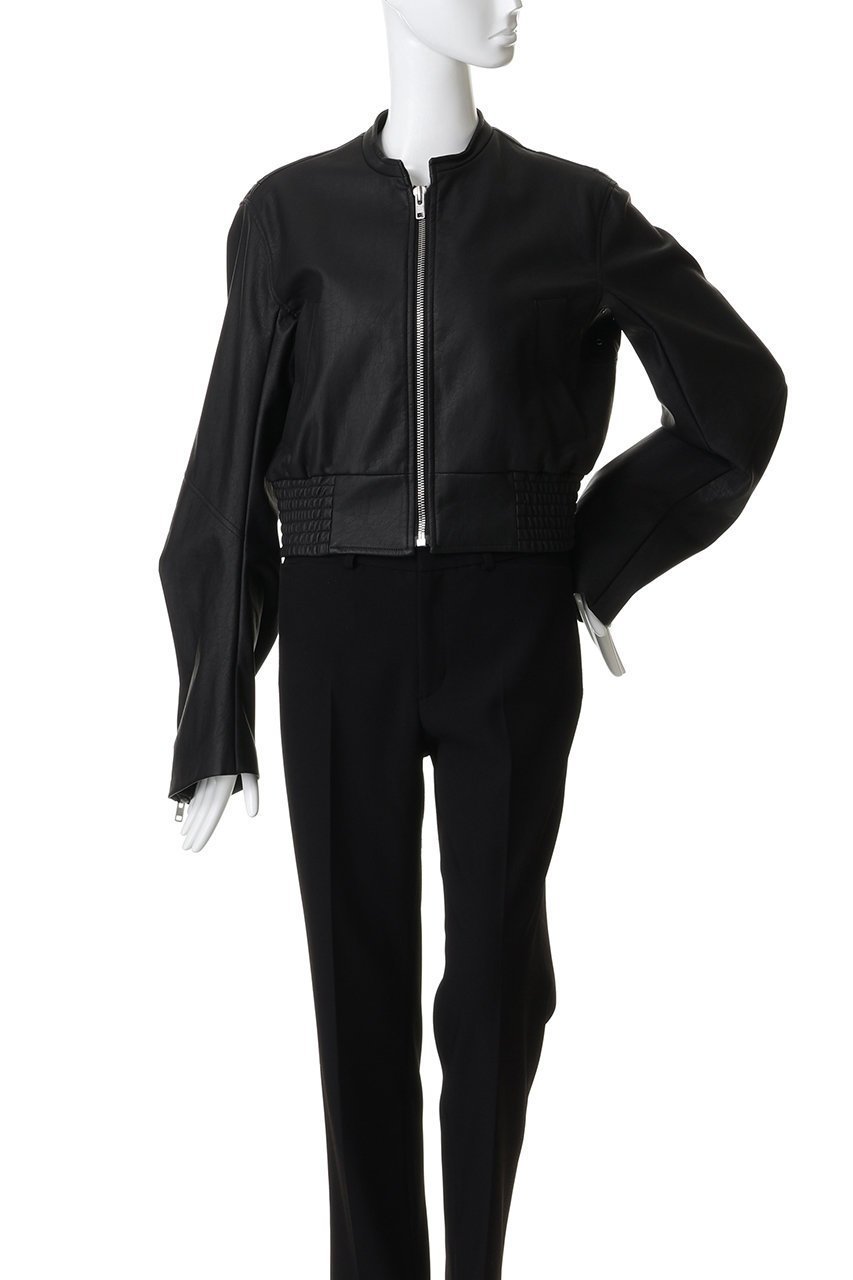 【エムエム6 メゾン マルタン マルジェラ/MM6 Maison Martin Margiela】のノーカラーフェイクレザージャケット 人気、トレンドファッション・服の通販 founy(ファニー) 　ファッション　Fashion　レディースファッション　Fashion for Women　アウター　Coat / Outerwear Collection　レディースジャケット・軽アウター　Jackets　2026年　2026　クール　Cool, Chic　ジャケット　Jacket, Outerwear　デニム　Denim, Jeans Material　トレンド　Trend, Trending Now　ドレス　Dress, One-Piece　夏　Summer　春　Spring　S/S・春夏　SS, Spring/Summer, Warm Season　other-2|ID: prp329100004827167 ipo3291000000035125129