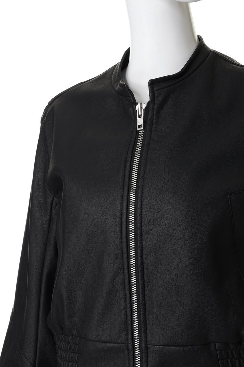 【エムエム6 メゾン マルタン マルジェラ/MM6 Maison Martin Margiela】のノーカラーフェイクレザージャケット 人気、トレンドファッション・服の通販 founy(ファニー) 　ファッション　Fashion　レディースファッション　Fashion for Women　アウター　Coat / Outerwear Collection　レディースジャケット・軽アウター　Jackets　2026年　2026　クール　Cool, Chic　ジャケット　Jacket, Outerwear　デニム　Denim, Jeans Material　トレンド　Trend, Trending Now　ドレス　Dress, One-Piece　夏　Summer　春　Spring　S/S・春夏　SS, Spring/Summer, Warm Season　other-5|ID: prp329100004827167 ipo3291000000035125135