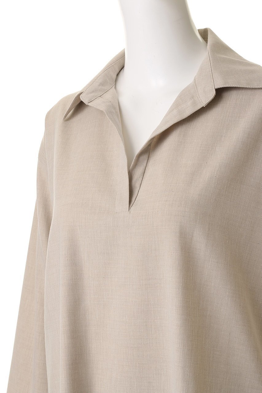 【フローレント/FLORENT】のデニムシャンブレー スキッパー ブラウス 人気、トレンドファッション・服の通販 founy(ファニー) 　ファッション　Fashion　レディースファッション　Fashion for Women　トップス・カットソー　Cut & Sew Tops　シャツ・ブラウス・オフィスカジュアル　Elegant Blouses & Button-Ups　2026年　2026　エレガント 上品　Elegant　シャンブレー　Chambray, Denim-Like Fabric　スキッパー　Skipper, Open Collar　スリーブ　Sleeve, Long Sleeve / Short Sleeve　デニム　Denim, Jeans Material　ロング　Long, Long-Length　夏　Summer　春　Spring　S/S・春夏　SS, Spring/Summer, Warm Season　other-5|ID: prp329100004827168 ipo3291000000035125150