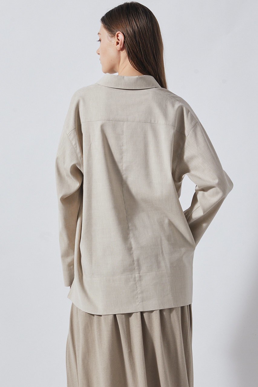 【フローレント/FLORENT】のデニムシャンブレー スキッパー ブラウス 人気、トレンドファッション・服の通販 founy(ファニー) 　ファッション　Fashion　レディースファッション　Fashion for Women　トップス・カットソー　Cut & Sew Tops　シャツ・ブラウス・オフィスカジュアル　Elegant Blouses & Button-Ups　2026年　2026　エレガント 上品　Elegant　シャンブレー　Chambray, Denim-Like Fabric　スキッパー　Skipper, Open Collar　スリーブ　Sleeve, Long Sleeve / Short Sleeve　デニム　Denim, Jeans Material　ロング　Long, Long-Length　夏　Summer　春　Spring　S/S・春夏　SS, Spring/Summer, Warm Season　other-8|ID: prp329100004827168 ipo3291000000036079547